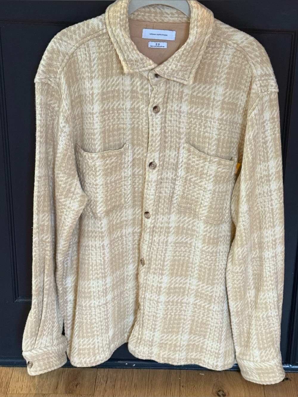 Vintage UrbanOutfitters Cream and Tan Super Cozy Shacket 🌺🌸🌺 XL